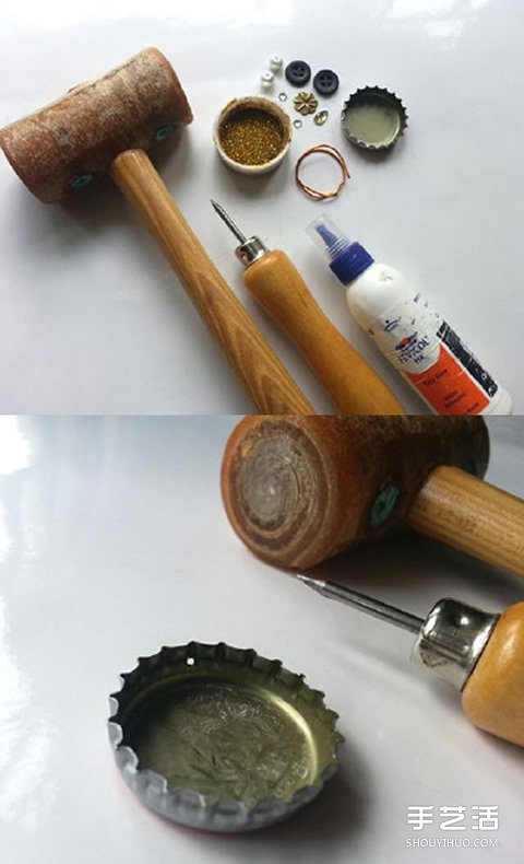 啤酒瓶蓋手工小制作 DIY可愛小掛件圖解教程 -  rpnrmr.com