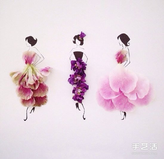 創(chuàng)意花瓣拼畫DIY圖片 簡單畫出神態(tài)各異的美女 -  rpnrmr.com