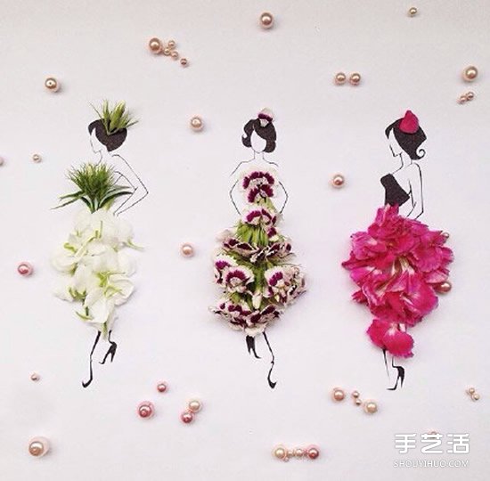 創(chuàng)意花瓣拼畫DIY圖片 簡單畫出神態(tài)各異的美女 -  rpnrmr.com