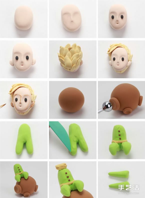 超輕粘土小王子、狐貍和玫瑰花制作圖解教程 -  rpnrmr.com