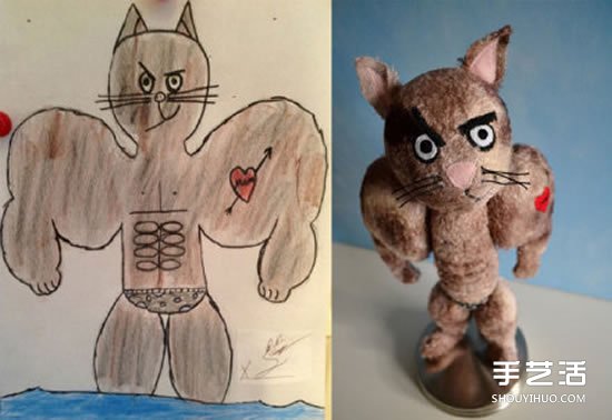 將4歲兒子涂鴉作品制作成毛絨玩具 愛心滿滿 -  rpnrmr.com