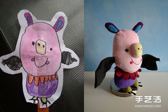 將4歲兒子涂鴉作品制作成毛絨玩具 愛心滿滿 -  rpnrmr.com