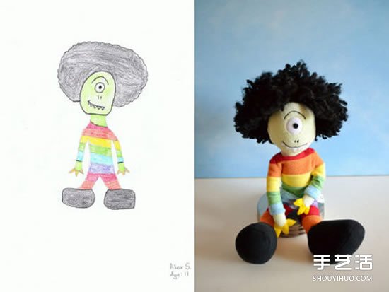 將4歲兒子涂鴉作品制作成毛絨玩具 愛心滿滿 -  rpnrmr.com