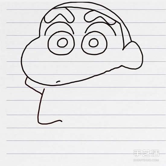 彩色蠟筆小新簡筆畫 簡單簡筆畫蠟筆小新畫法 -  rpnrmr.com