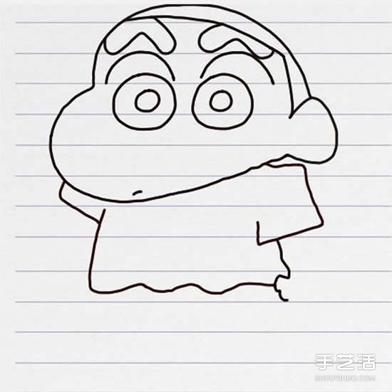 彩色蠟筆小新簡筆畫 簡單簡筆畫蠟筆小新畫法 -  rpnrmr.com