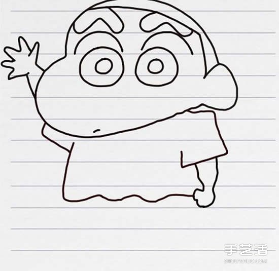 彩色蠟筆小新簡筆畫 簡單簡筆畫蠟筆小新畫法 -  rpnrmr.com