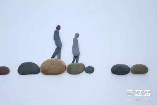 情侶石頭拼畫圖片 創(chuàng)意石頭拼貼畫情侶小人 -  rpnrmr.com