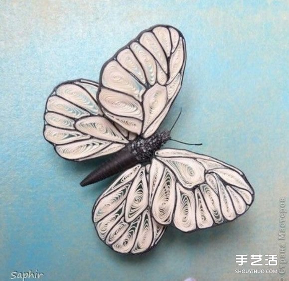 漂亮的衍紙蝴蝶圖片 手工卷紙蝴蝶作品欣賞 -  rpnrmr.com