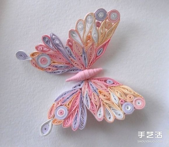 漂亮的衍紙蝴蝶圖片 手工卷紙蝴蝶作品欣賞 -  rpnrmr.com