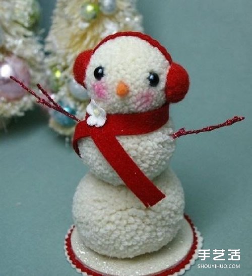 可愛毛線雪人手工制作 毛線球雪人玩偶DIY教程 -  rpnrmr.com