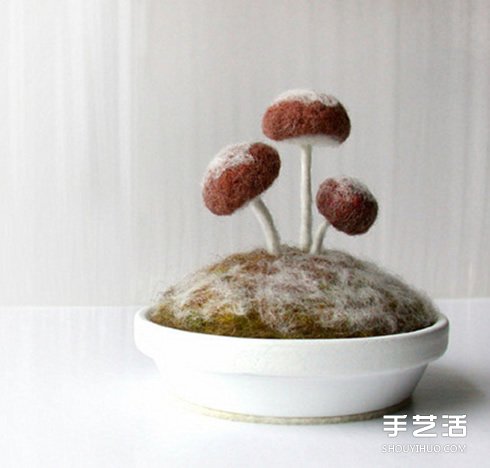 美好的羊毛氈蘑菇作品圖片 讓你的心靈凈化 -  rpnrmr.com