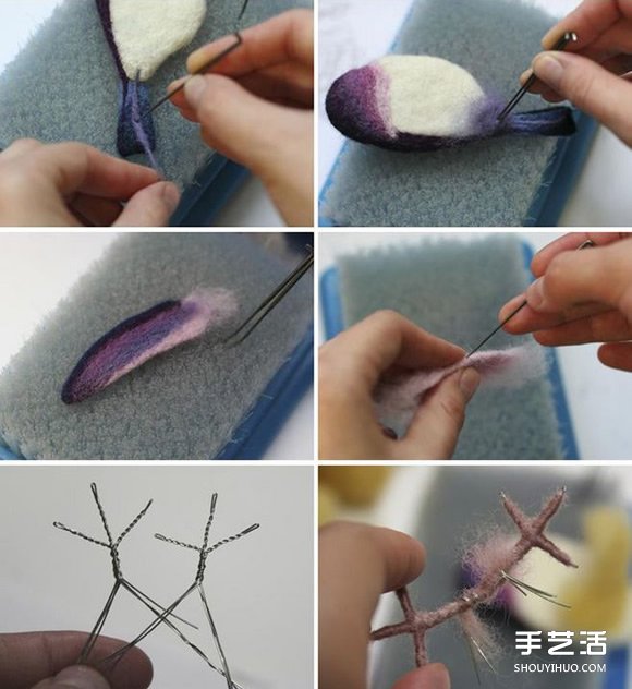 羊毛氈小鳥的制作方法 精美小鳥手工藝品DIY -  rpnrmr.com