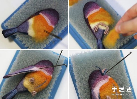 羊毛氈小鳥的制作方法 精美小鳥手工藝品DIY -  rpnrmr.com