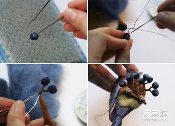 羊毛氈小鳥的制作方法 精美小鳥手工藝品DIY -  rpnrmr.com