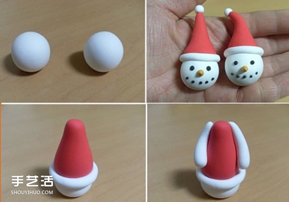 超輕粘土雪人的做法 粘土手工制作雪人人偶 -  rpnrmr.com