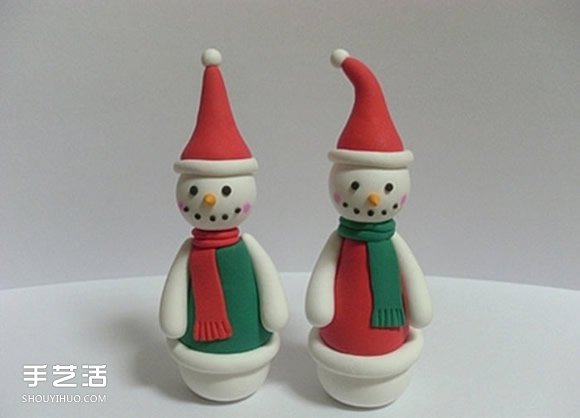 超輕粘土雪人的做法 粘土手工制作雪人人偶 -  rpnrmr.com