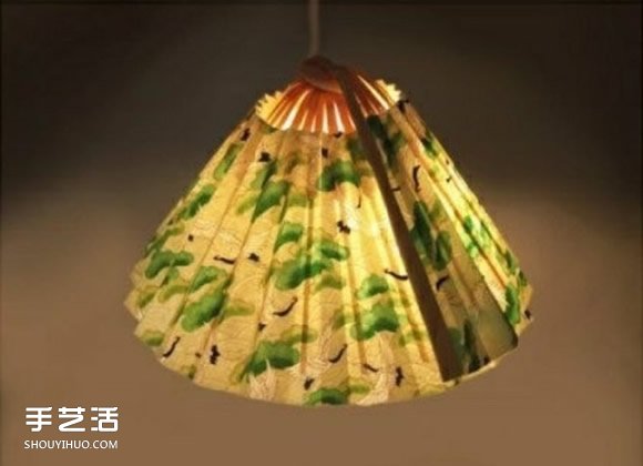 簡(jiǎn)單折扇做燈罩的方法 紙扇吊燈燈罩手工制作 -  rpnrmr.com