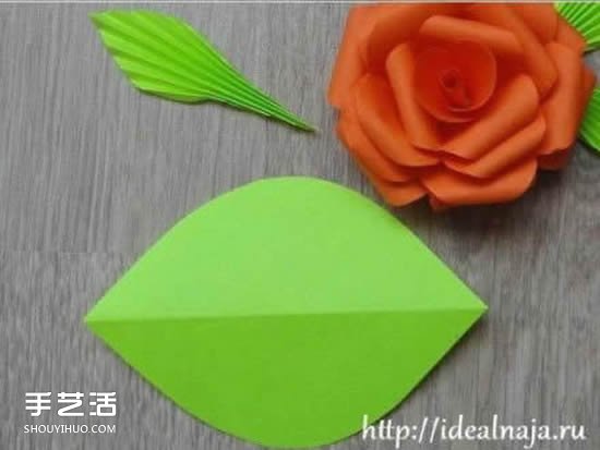 紙玫瑰的簡(jiǎn)單折法圖解 折紙玫瑰花葉子步驟 -  rpnrmr.com