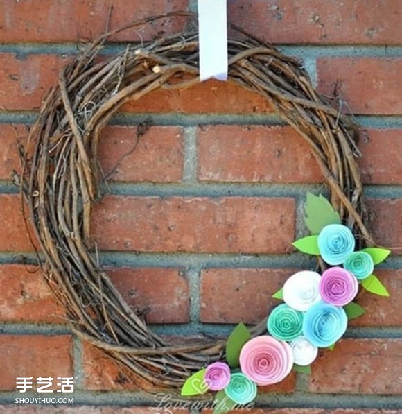 田園風花環(huán)手工制作 簡單裝飾花環(huán)的做法圖解 -  rpnrmr.com