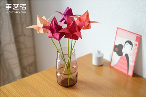 用紙?jiān)趺凑郯俸匣?百合花的折紙方法和圖解 -  rpnrmr.com
