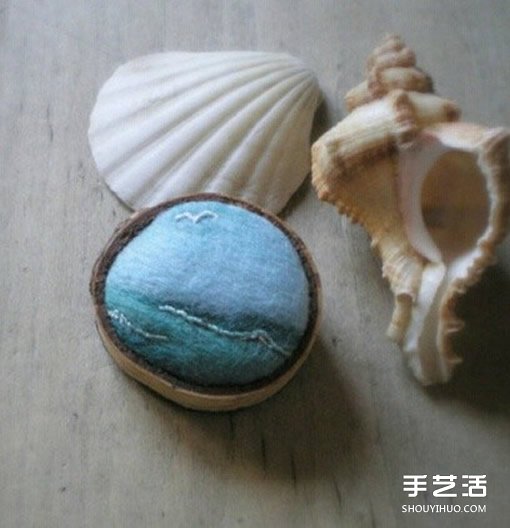 迷你羊毛氈風(fēng)景畫(huà)圖片 仿佛內(nèi)藏另一個(gè)世界 -  rpnrmr.com