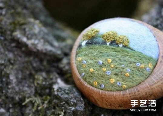 迷你羊毛氈風(fēng)景畫(huà)圖片 仿佛內(nèi)藏另一個(gè)世界 -  rpnrmr.com