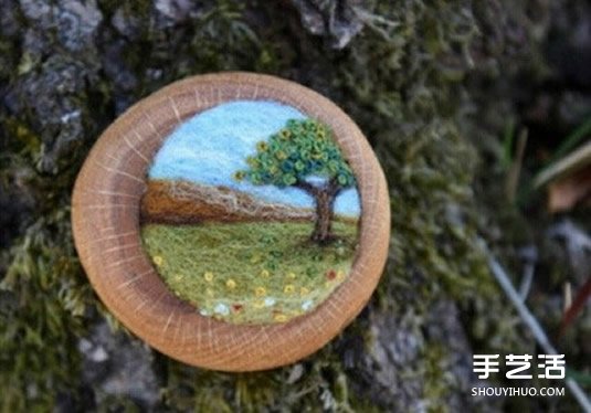 迷你羊毛氈風(fēng)景畫(huà)圖片 仿佛內(nèi)藏另一個(gè)世界 -  rpnrmr.com