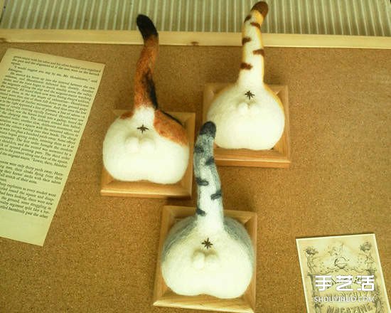 貓咪蛋蛋羊毛氈作品 直接掛墻上太害羞了吧！ -  rpnrmr.com
