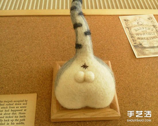 貓咪蛋蛋羊毛氈作品 直接掛墻上太害羞了吧！ -  rpnrmr.com