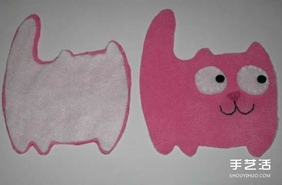 不織布貓咪掛件制作 簡(jiǎn)單布藝貓咪掛飾DIY圖紙 -  rpnrmr.com