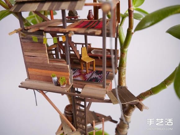 迷你樹屋模型圖片 在盆栽上搭造出小小世界 -  rpnrmr.com