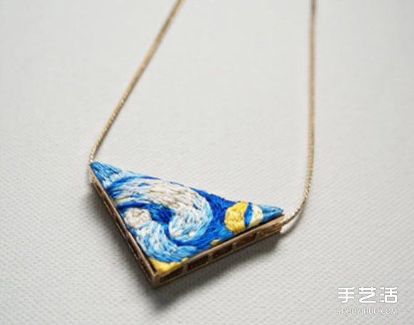 精美項(xiàng)鏈掛墜刺繡作品 手工刺繡掛飾圖片欣賞 -  rpnrmr.com