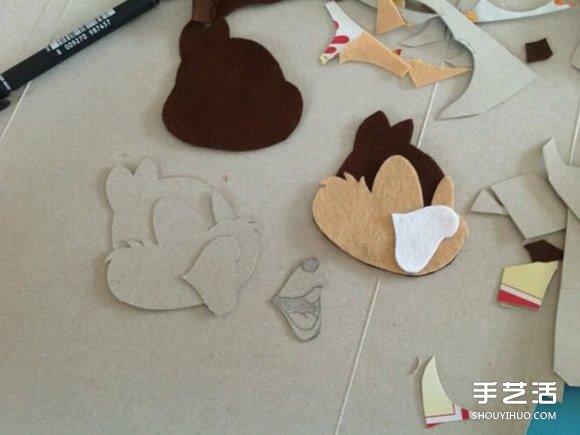 不織布松鼠頭像制作 詳細手工布藝松鼠飾品 -  rpnrmr.com