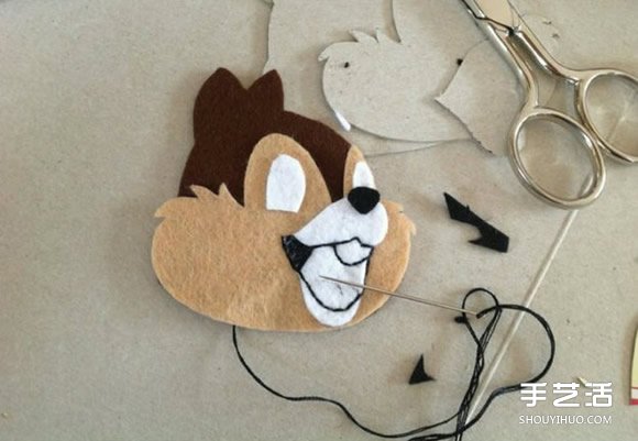 不織布松鼠頭像制作 詳細手工布藝松鼠飾品 -  rpnrmr.com
