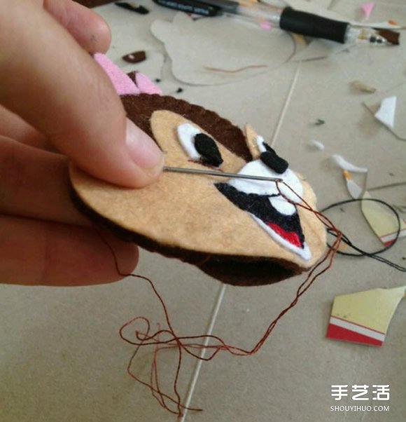 不織布松鼠頭像制作 詳細手工布藝松鼠飾品 -  rpnrmr.com