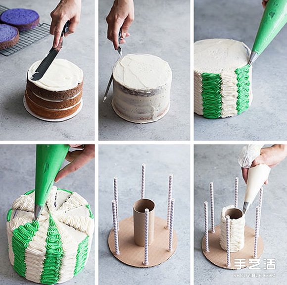創(chuàng)意蛋糕DIY：旋轉(zhuǎn)木馬蛋糕的做法圖解教程 -  rpnrmr.com