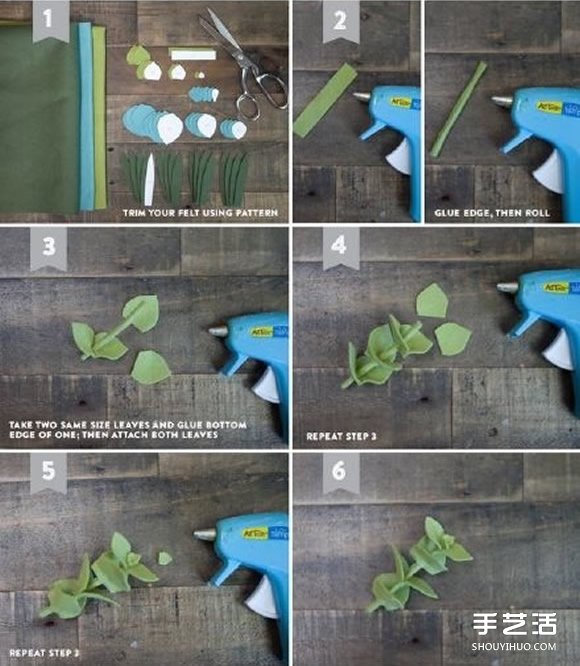 毛氈布做多肉植物的方法 多肉飾品布藝手工制作 -  rpnrmr.com