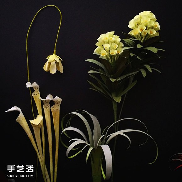 利用皺紋紙仿造奼紫嫣紅 精美的紙藝假花圖片 -  rpnrmr.com