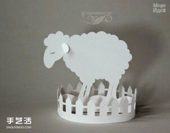 幼兒剪紙羊步驟教程 簡單立體綿羊剪紙展開圖 -  rpnrmr.com