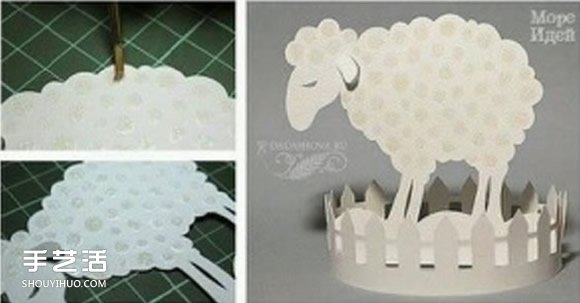 幼兒剪紙羊步驟教程 簡單立體綿羊剪紙展開圖 -  rpnrmr.com