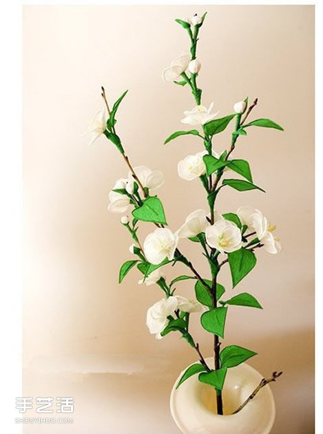 素雅山茶花的折法圖解 皺紋紙山茶花折紙教程 -  rpnrmr.com