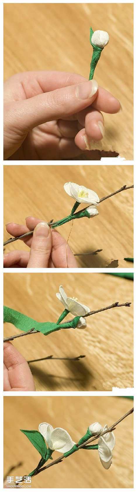 素雅山茶花的折法圖解 皺紋紙山茶花折紙教程 -  rpnrmr.com