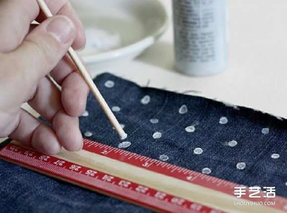 自制波點牛仔褲教程 舊牛仔褲改造波點款DIY -  rpnrmr.com