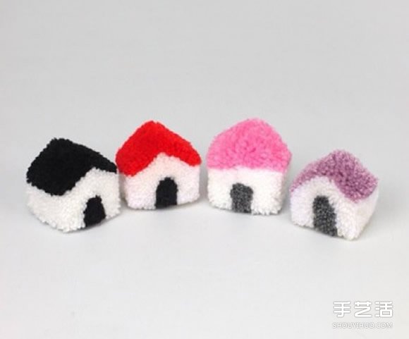 毛線球小房子的做法 可愛毛線小屋手工制作 -  rpnrmr.com