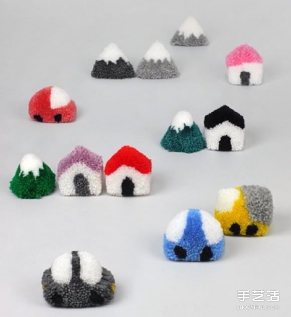 毛線球小房子的做法 可愛毛線小屋手工制作 -  rpnrmr.com