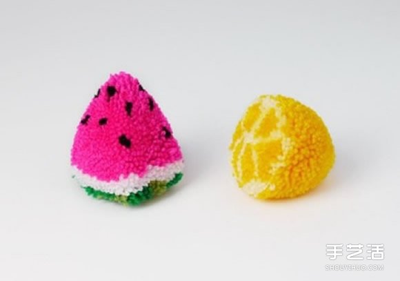 毛線球水果的做法圖解 送上誘人的水果和橙子 -  rpnrmr.com