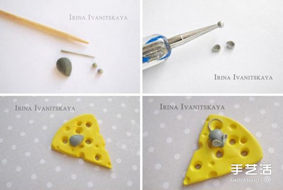 超輕泥個性奶酪耳環(huán)DIY制作 有老鼠在偷食哦 -  rpnrmr.com