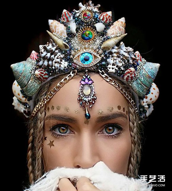 27歲澳洲花匠：利用貝殼和珠寶制作美人魚皇冠 -  rpnrmr.com