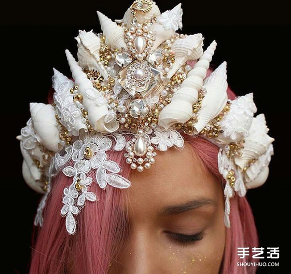 27歲澳洲花匠：利用貝殼和珠寶制作美人魚皇冠 -  rpnrmr.com