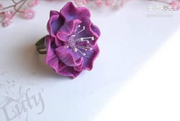 軟陶花戒指制作教程 手工軟陶花朵飾品DIY圖解 -  rpnrmr.com